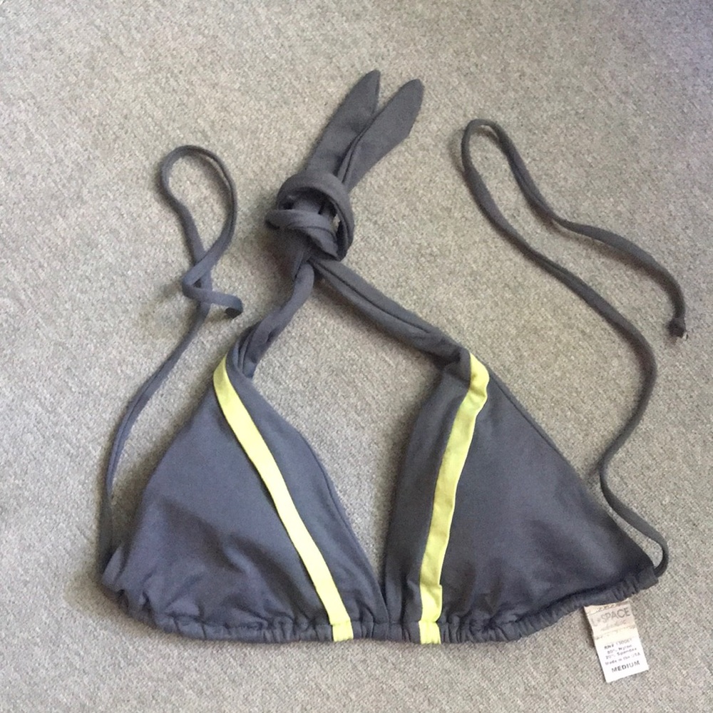 L*space M Bikini Top with Neon Green accent